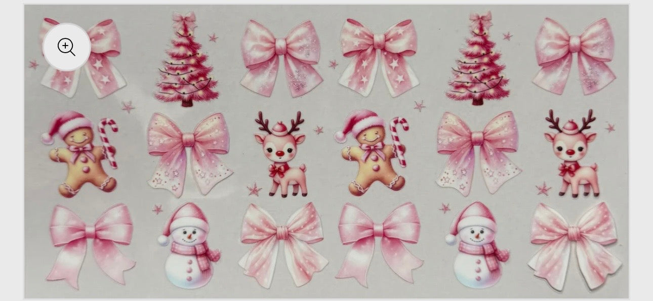 Pink bow christmas
