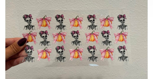 Skeleton Pumpkin Bows