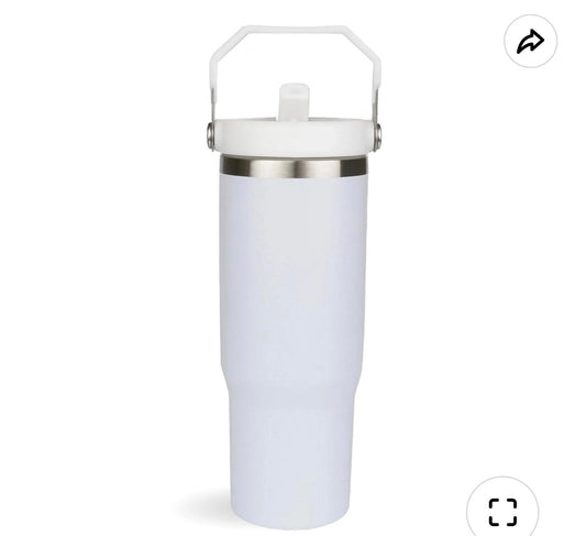 22oz Flip Straw White