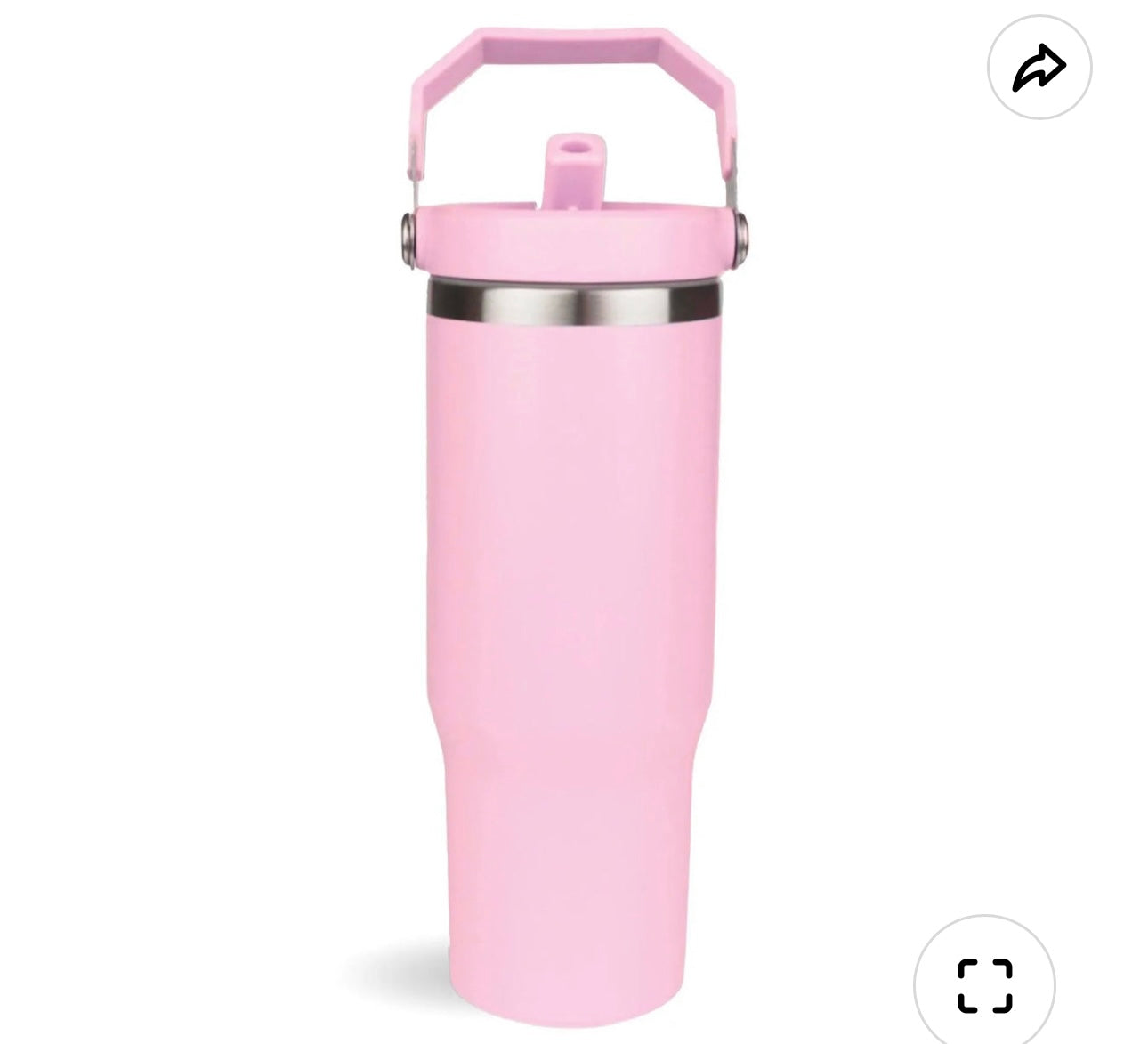 22oz Flip Straw Baby Pink