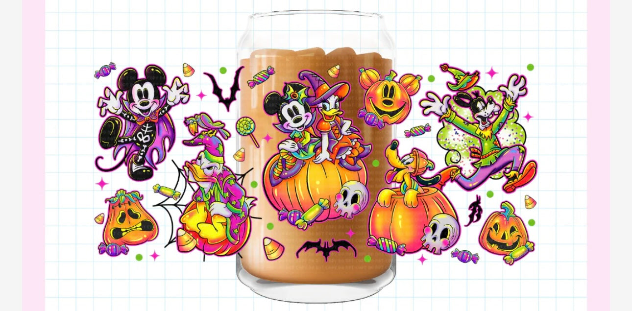 Colorful mickey and friends fall